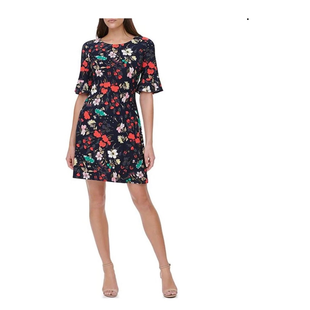 Tommy Hilfiger Ruffle Sleeve shift dress